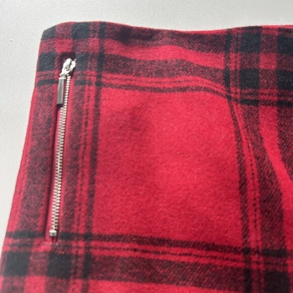 Katherine Barclay Montreal Women's Red Black Plaid Skirt Size 6 - Picture 6 of 8